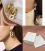 Projektant kolczyków Wysokiej jakości litera B Kolczyki dla kobiet mężczyzn modnie eleganckie koreańskie minimalistyczne złote srebrne instrukcje Je4901435