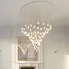 Kronleuchter Ulani Luxus Kronleuchter Moderne LED LELLING Creative Ceramics Magnolia Blütenblattdekoration für das lebende Esszimmer Schlafzimmer