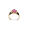 Pierścienie klastra vintage złota wypełniona złotym srebrnym pierścieniem dla kobiety z naturalnym różowym kamieniem szlachetnym 6 8 mm damym prezentami