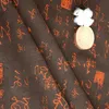 Tessuto di lino in cotone tessuto Carattere cinese stampato per abiti da cucire fai -da -te fatti a mano da mezzo metro D240503