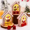 Figurines décoratines Jouets de Noël Fenêtre de bureau Calendrier Ornement LED Cadeaux