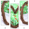 Flores decorativas 3 PCS Garland Heart Xmas Pense Árbol de Navidad Decorar la forma de amor Adornos Hanging Ornament