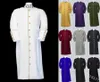 Mandylandy Church Priest Trench Jacket Cassock Clergy Robe Preacher Men Liturgical Stand Collar Single Breasted Minister Choir Men2883807