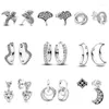 Boucles d'oreilles vendant une pave blanche de la lune de la lune européenne pour les femmes hommes bijoux