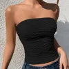 Tank da donna Ins come Jacquard White Chic Tube Top sexy Tops Slim Knitting rivestimento Y2K estivo estivo Top Top Women Fashion Outfit Fashion