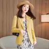 Abiti da donna 2024 Autunno primavera Blazer Blazer Donna Blazer Blazer Blazer Solid Slim Lady Office Campo da donna