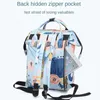 Sacchetti per pannolini Hufh Stampa in moda Borsa per sponsole per pannolini Mummia Bag di grande capacità Mom Baby Multi-Function Borse da viaggio da viaggio per esterni per cure per bambini D240429