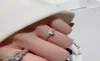 Einfache 925 Sterling Silver Lab Moissanite Versprechen Ring Engagement Ehering -Ringe für Frauen Braut Eternity Jewelry Geschenk5567182