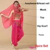 Scena noszona bollywood orientalna egipska Belldance Saidi sukienka sari twarz zakrywa maska ​​zasłona plemienna Zestaw kostiumów brzucha Kobiety