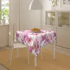 AESTESTICA FLOORE tovaglia per tovaglia floreale tavolo bianco tavolo poliestere impermeabile per sala da pranzo cucina 60x60 240428