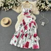 Summer Summer Summer Top Suit Dwa sztuki damskie stroje mody kwiatowy nadruk spaghetti wakacyjna sukienka plażowa zestaw M530 240423