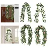 装飾的な花人工緑の葉のブドウのユーカリガーランドとテーブルの中心的な認定花屋