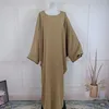 Ethnische Kleidung Dubai Muslim Abaya Frauen Maxi Kleid Kaftans Islamische saudische Robe türkisch bescheiden