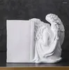 Figurki dekoracyjne Vintage Cherish Angel Rzeźba Notebook Statua Statua Home Memory Ornament Figure Figur Rzemiosła