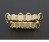 Nouveau Hip Hop Custom Fit Grill Six creux caisson Gold Gold Gold Bots Bottom avec Silicone Vampire Teeth Set8005137