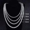 Groothandelsprijs 3 mm tennis Iced Out D Color VVS 925 Sterling Silver GRA Certificaat Moissanite Tennis Chain For Men Women