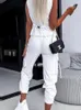 Fashion Casual Striped Imprided Gile Suit pour femmes Bouton à col en V V Top Pocket Pantalons Loose Pantalons Two-Piece 240429