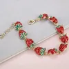 Strand Big Strawberry Red Fruit Bracelet Fashion Trends Dames Prachtig sieraden Valentijnsdag Verjaardagscadeau