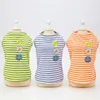 Dog Apparel Pet Clothes Spring And Summer Thin Sun Flower Striped Vest Teddy Shirts Cat Clothing