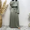 Ethnische Kleidung Eid Mubarek Abaya Dubai Türkei Satin Kaftan Hijab Muslim Kleid für Frauen Oman Vestidos Islamic Ramadan Robe Party Kleid