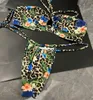 Paris Women's Bikini Zestaw seksowne luksusowe stroje kąpielowe projektantki stroju kąpielowego Kobiety geometryczne nadrukowane moda na plażę pływanie noszenia klasyki mini Trikini marka marki Kąpiec Bathing Suit xl