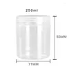 Storage Bottles 24pcs 68Dia.Empty PET Plastic Cream Pot Clear Lid 100ml 120ml 150ml 200ml 250ml Boay Scrub Jar Containers For Cosmetics Pots