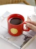 Mokken Star Cup dezelfde stijl email Koffie keramiek Koperen medaille mok met grote capaciteit