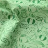 Fabric ST Patricks Day Fabric Green Four-Leaf Clover Cotton for Sewing DIY Handmade by Half Meter d240503