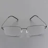 サングラスフレームデンマークブランドのチタンスクエアスクリューレスメガネフレームビジネスメン眼鏡手作りの女性ネジ眼鏡アイウェアなし