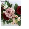 Свадебные цветы janevini ins red bouquet аксессуары искусственные свадебные ручные цветочные венок для корзины декора
