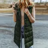 Women's Vests Women Lightweight Long Puffer Vest Hooded Down Jackets Gilet Coat With Pockets