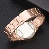 Polshorloges Rose Gold Womens Es Luxe dame es Business Quartz Pols Gift reloj para mujer voor vrouwen reloj d240430