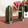 Dekoracyjne figurki vintage architektura londyńska most Model zabytkowy budynek do dekoracji domowej pamiątki