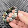 Strand Water Grass Dragon Patroon Agaat Chalcedony Vintage Hand Row Jade Bracelet