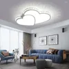天井のライトモダンなクリスタルライトフラッシュマウントランプフィクスチャーハート型リビングルームの寝室用