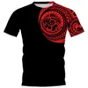 Tshirt da stampa 3D europei e americani tatuaggi estivi tatuaggi tatuaggi harajuku casual oneck top 240423