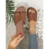 Summer Slider Womens Tablet Luxury Outdoor Beach Flip Womens Sandals Trend Märkes Design Slider Womens Stor storlek 43 240426