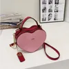 Cherry Desinger Heart Bag Mini süße Umhängetasche Frauen Tasche Handtasche Vintage Wolky Tote Leder rosa Crossbody -Taschen