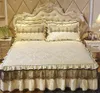 Velvet Fabric Korea Style Princesse en dentelle en dentelle en draps de lit