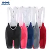 KEMALOCE Cycling Bib Shorts Black Blue Red Female Gel Paded Reflective Biker Women Knicker With 2 Pockets 240422