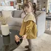 Jackets Girls Trench Coats Autumn Fashion 2024 Korean Kids Jacket Wind Breaker For Children's Clothing Outerwear Baby Girl Cleren