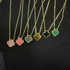 Designer ketting Vanca RPELS Hoge Versie Klaver ketting Dames 18K Rose V Goud Wit Wit Fritillaria Red Jade Corolla Chain