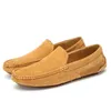 Suede Leather Man Loafers Luxury Casual Shoes For Men Boat Shoes Handgjorda män Slipon Driving Shoes Man Moccasins Zapatos 240422