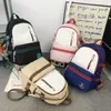 生徒のためのバックパックハラジュクカワイイ本の袋ヒット色の肩の防水ナイロン男性ナップサック女性学校ラップトップ