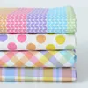 Fabric Multolor Plaid Polka Dot Cotton Digital Printing Fabric voor quilt Children Cleren Diy Handmade bij een halve meter D240503