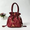 Bolsas de lona bordado floral tela bolso de diseño de bolso