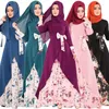 Etnische kleding Vintage Gedrukte moslimvrouwen Abaya Long Maxi -jurken Turkije Dubai Islamitische feest Ramadan jurk femme gewaden gewaad Vestidos