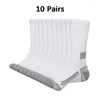 Sports Socks 10 Pairs Of Basketball Striped Mid Tube For Men And Women Sweat Absorbing Breathable Casual