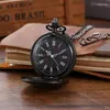 Pocket Watches Vintage Steampunk Roman Numeral Quartz Watch Gold Case Pendant Chain Men And Women