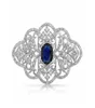2 polegadas vintage parece claro strass de cristal diamante Broche de jóias de casamento com pedra azul2284227
